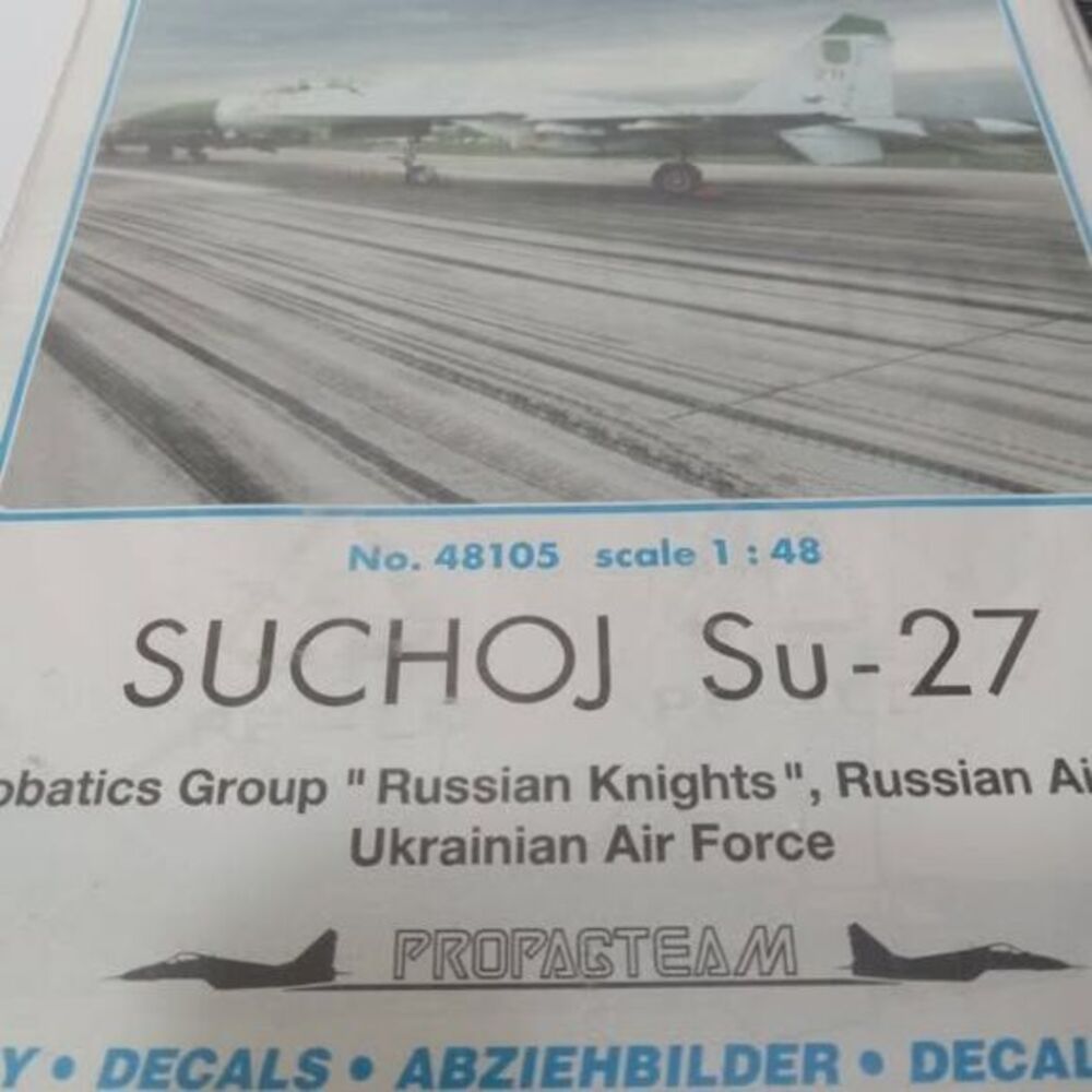 1/48 scale Ukraine vs Russian Suchoj Su-27 Model Decals 1 sheet for both